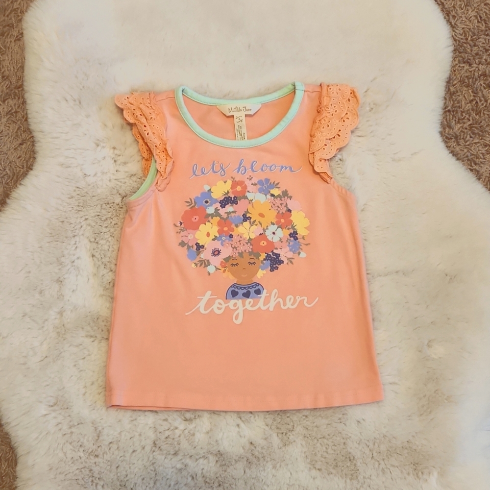 Matilda Jane Peach Floral Kids Top